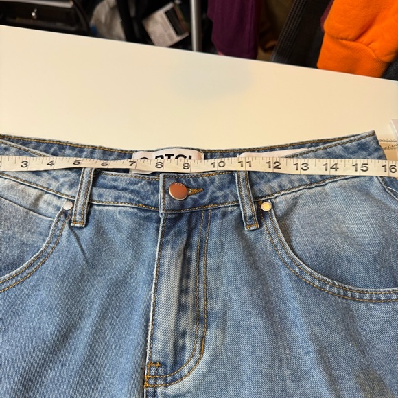 PTCL Ethical Brand High Rise Patch Pocket Jeans Size 27 Blue Denim - Picture 10 of 13
